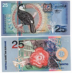 SURINAME P-148 25 Gulden 2000 UNC