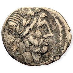 88 BC Cn Lentulus Clodianus AR Quinarius Jupiter & Victory Roman Republican 3J