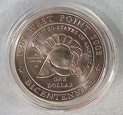 2002-W United States West Point Silver Dollar Uncirculated in Capsule