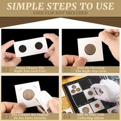 Coin Flip Holder Albums – 120 Pockets 2X2 Inches Coin Storage Books for Coin Car