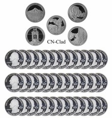 2010 -S Parks Quarter ATB Proof Gem Deep Cameo Roll CN-Clad (40 Coins) Mixed