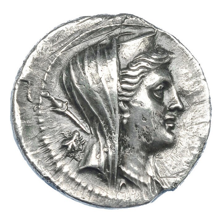 216-214 BC Bruttium AR Drachm The Bretti NGC CH XF 5/5 2/5 Scratches, Smoothing
