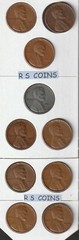PENNIES – 1940 1941 1942 1943 1944 1945 1946 1947 1948 1949 D mint CENTS all VFs