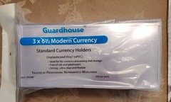 Guardhouse 100 Package Modern Currency Holders 3 x 6 1⁄2 Unplasticized Vinyl