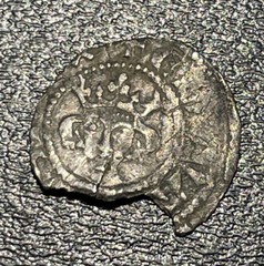 1280-1281 England King Edward I AR Farthing Class 3g Bristol Mint 0.31g Coin
