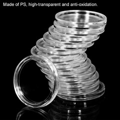 41Mm Coin Capsules, with Foam Gasket and Plastic Storage Box, for Coin Collectio