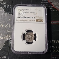 1202-1256 Austrian (NGC AU Cleaned) Karnten – Bernhard von Spanheim – 1P
