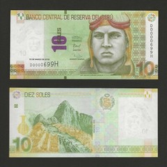 PERU 10 Soles 2016 (2017), P-192a, Pack Fresh UNC, Low Serial Number 000xxx