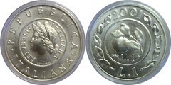2001 R (1946) Italy 1 Lira Silver KM# 219 Uncirculated In Original Capsule Stock