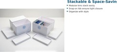 Assay Card Bin – Modular Stackable Storage Bin, Metals Organizer (70 × 148 mm)