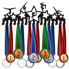 Gymnastics Medal Holder Display Hanger Wall Mount 17 Hooks 15.75×6 Inch Rack