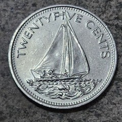 THE BAHAMAS 🇧🇸 25 CENTS COIN 1981