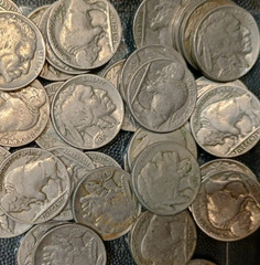 Buffalo Nickels 40 Coin Roll Mixed Dates Nice Mixture, All With Full Dates.