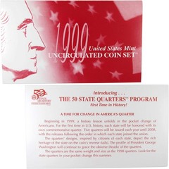 1999 Uncirculated Coin Set U.S Mint Original Government Packaging OGP