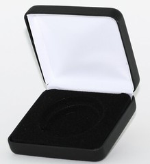 (1) Black Leatherette Model “I” Air-Tite Single Coin Holder Display Box Case