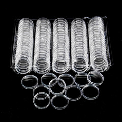 100 Pack 25Mm Coin Capsule, Clear round Plastic Coin Container Capsule, Collecti