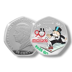 2025 Monopoly 90th Anniversary – Silver Plated Coin Pack Set