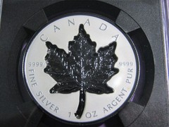 2023 Canada $20 Silver Super Incuse Black Rhodium Maple Leaf 1 oz – NGC RP-70