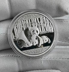 2021 China Panda Silvered Zinc Alloy Medal 30mm Exonumia Collectible Uncertified