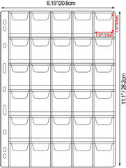 30-Pocket Coin Pages for Collectors Standard 9-Hole Coin Collection Pages fit M