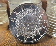 Mememento Mori/Carpe Diem 2 Troy Oz .999 Fine Silver Round