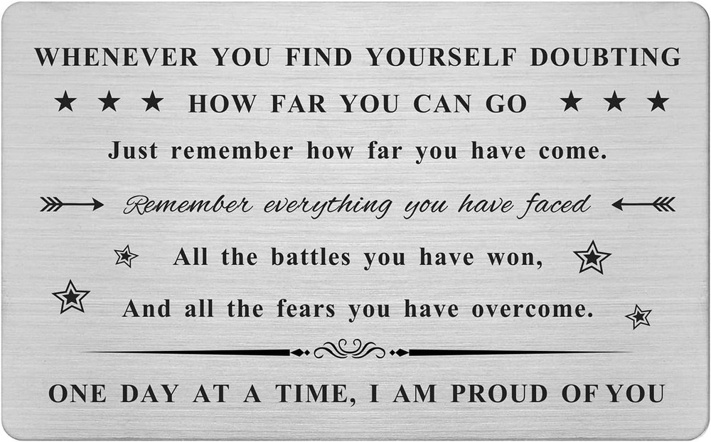 Sober Gifts for Women Men – AA Recovery Sobriety Gift – One Day at a Time Sober