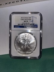 2013 Silver American Eagle $1 NGC MS70 Early Releases
