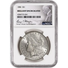 1886 US Morgan Silver Dollar $1 – NGC Brilliant Uncirculated