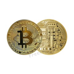 Physical Bitcoin Commemorative Coin Gold Plated Collection Collectible