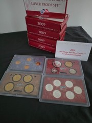 2009 US Mint Silver Proof Set Complete OGP COA, 18 Coins.