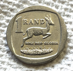 2009 South Africa 1 rand Coin Springbok Deer Buck Antelope Animal Wildlife