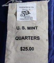 U.S. Mint Bag 2000 P 25c Massachusetts State Statehood Quarters BU UNC