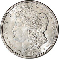 1921 US Morgan Silver Dollar $1 – BU