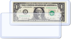 25Pcs Dollar Bill Sleeves – 6.8 X 2.9 Inch Hard Plastic Currency Sleeves, Clear