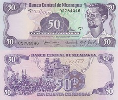 Nicaragua 50 Córdobas (1985) – Amador/Liberation Scene/p-140 UNC