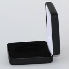 (1) Black Leatherette Model “I” Air-Tite Single Coin Holder Display Box Case
