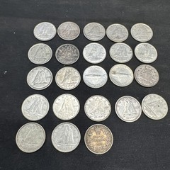 23 Canadian Canada 80% Silver Dimes 10 Cent Coins 1940- 1966 QEII