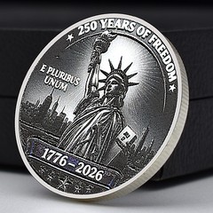 250 Years of Freedom Coin 1776-2026 Liberty Eagle US Commemorative Token Medal