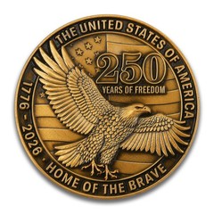 USA 250th Anniversary Commemorative Zinc Alloy Coin – United Single