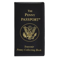 Penny Passport Souvenir Album – Elegant Elongated Coin Organizer in Black