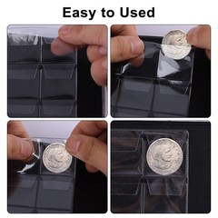 Coin Storage Book Collection, 480 Pockets Album Folder Holder for Penny Quarters