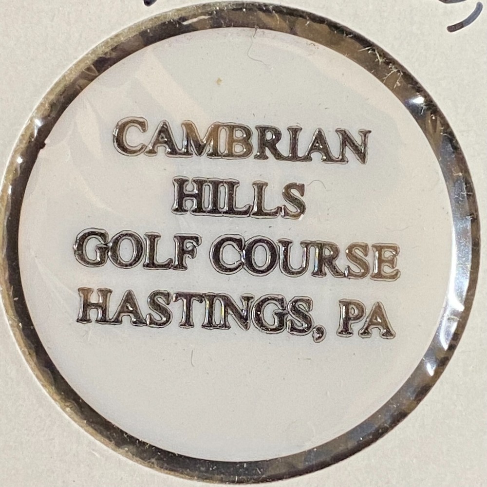 Hastings, PA Cambrian Hills Golf Course c1970’s Plastic “Bottle Beer” Token
