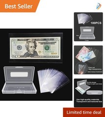 PP Money Sleeves & Clear Storage Case – Ideal for Banknotes & Stamps