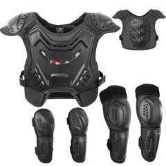 Kids Motocross Vest Suit with Back, Chest, Knee, Elbow Protectors for Dirt Bike