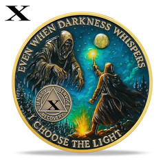 10 Year Sober Ten Year Sobriety Coin AA Chips Alcoholics Anonymous Medallions
