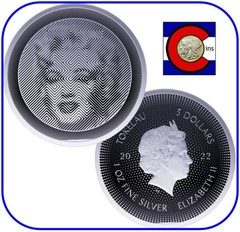 2022 Tokelau ICON Marilyn Monroe $5 1 oz PL Silver Coin in capsule – Pressburg