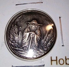 Hobo Yoda Star Wars Silver War Nickel Coin WWII Era Signed