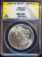 ANACS 1882-S $1 26.73 Grams .90% Silver Morgan Dollar MS 60 De # 7432880 + Bonus