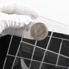 Coin Album Artificial Leather 200 Pockets Storage Holder for Coins Collectors