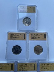 Lot of 8 SGS MS70 Certified State Quarters Mixed Dates & States